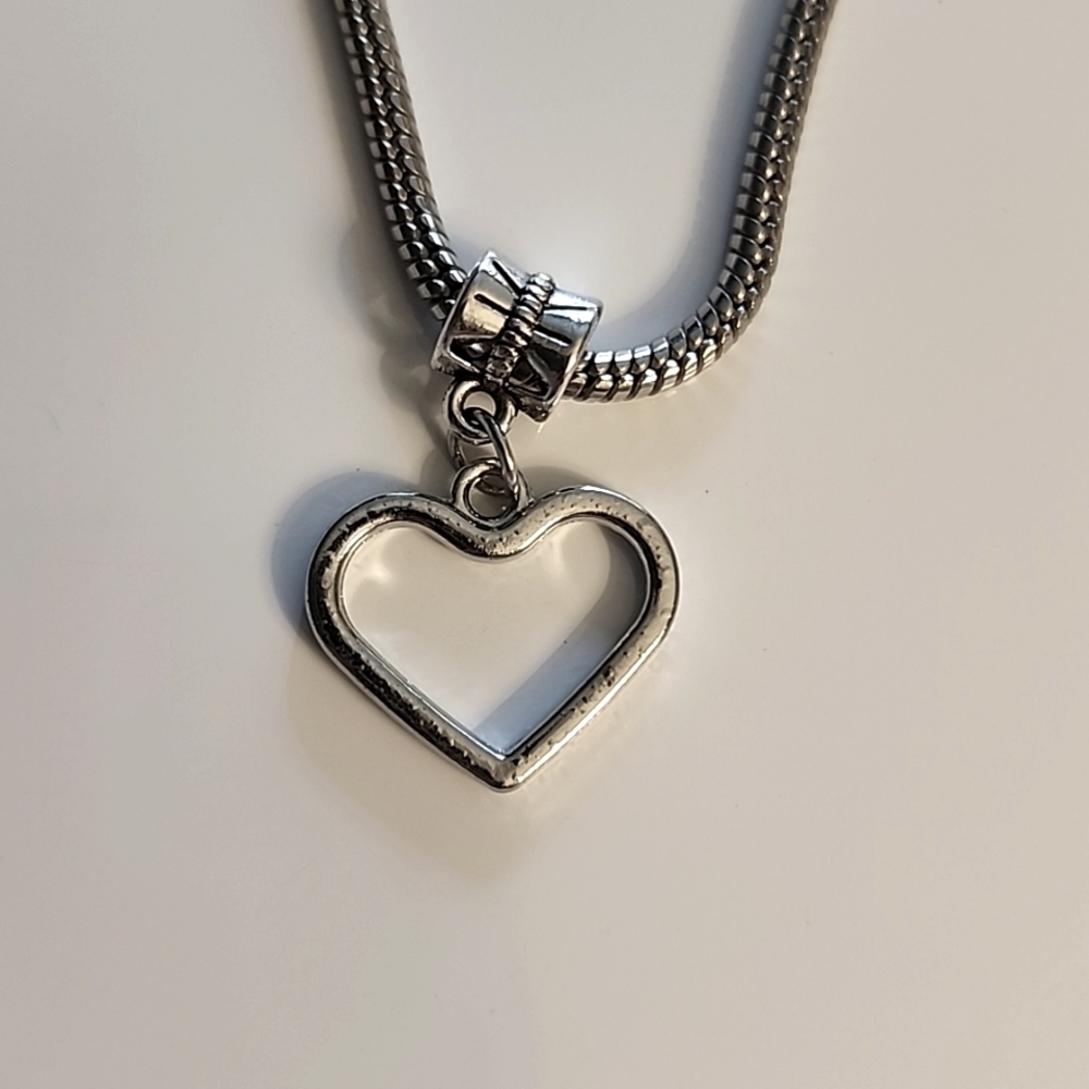 LAST ONE Heart Charm for European Style Bracelets Fits Pandora Systems